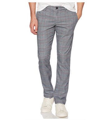 P55 SLIM FIT PLAID CHINO