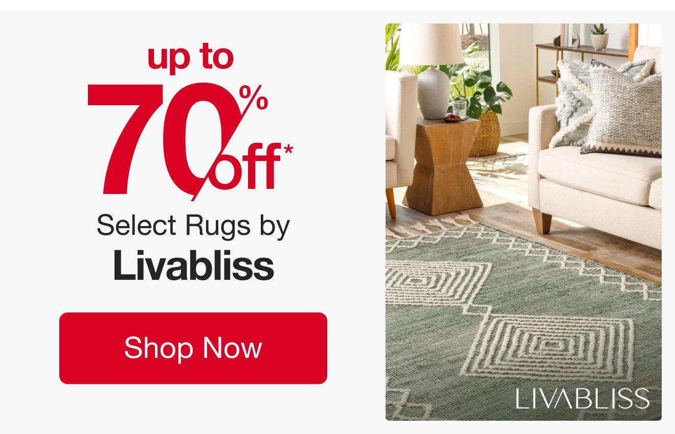 Up to 70% Off Select Rugs by Livabliss*