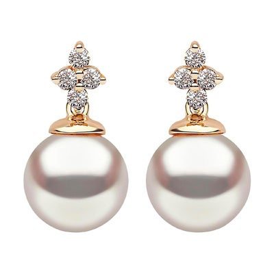 Yoko London Freshwater Pearl and Diamond Earrings, 2020