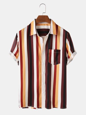 Light & Breathable Colorful Stripe Shirts