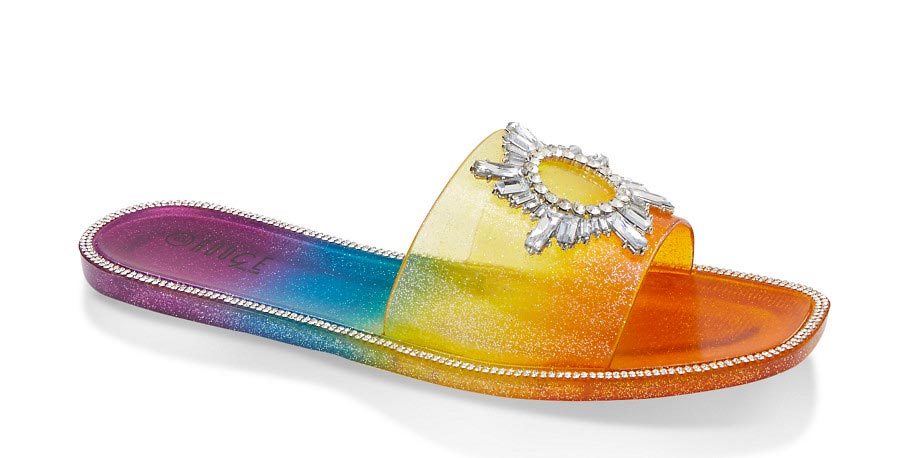 Rhinestone Jelly Slide Sandals