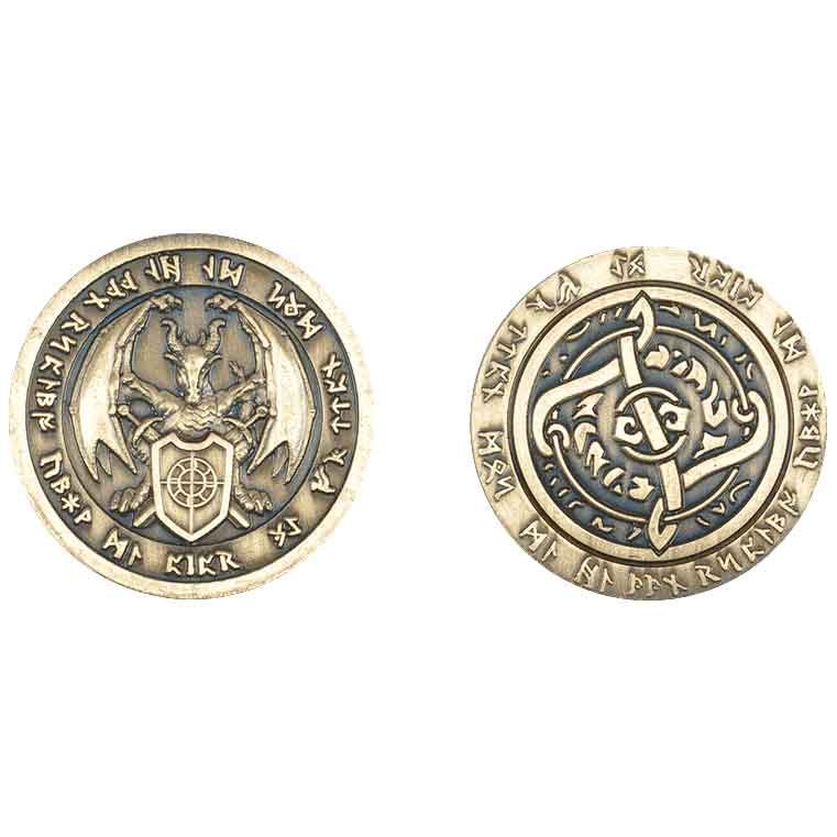 Image of Set of 10 Gold Fire LARP Coins