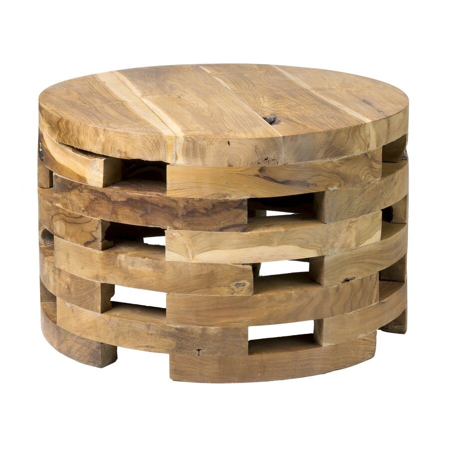 Ramon Solid Wood Drum Coffee Table