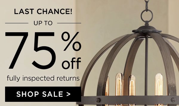 Last Chance! - Up To 75% Off - Fully Inspected Returns - Shop Sale - Ends 10/23