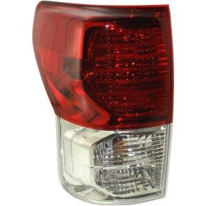 Driver Side Tail Light, With bulb(s) - Clear & Red Lens