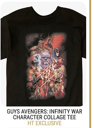 Infinty War Character Collage Tee