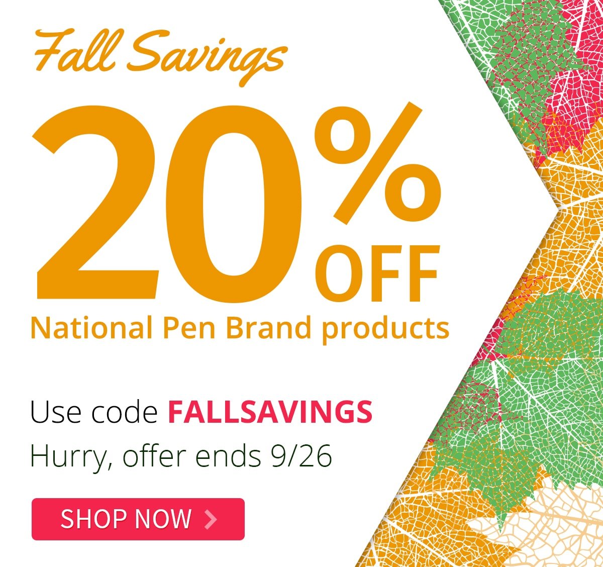 Fall Savings - 20% Off