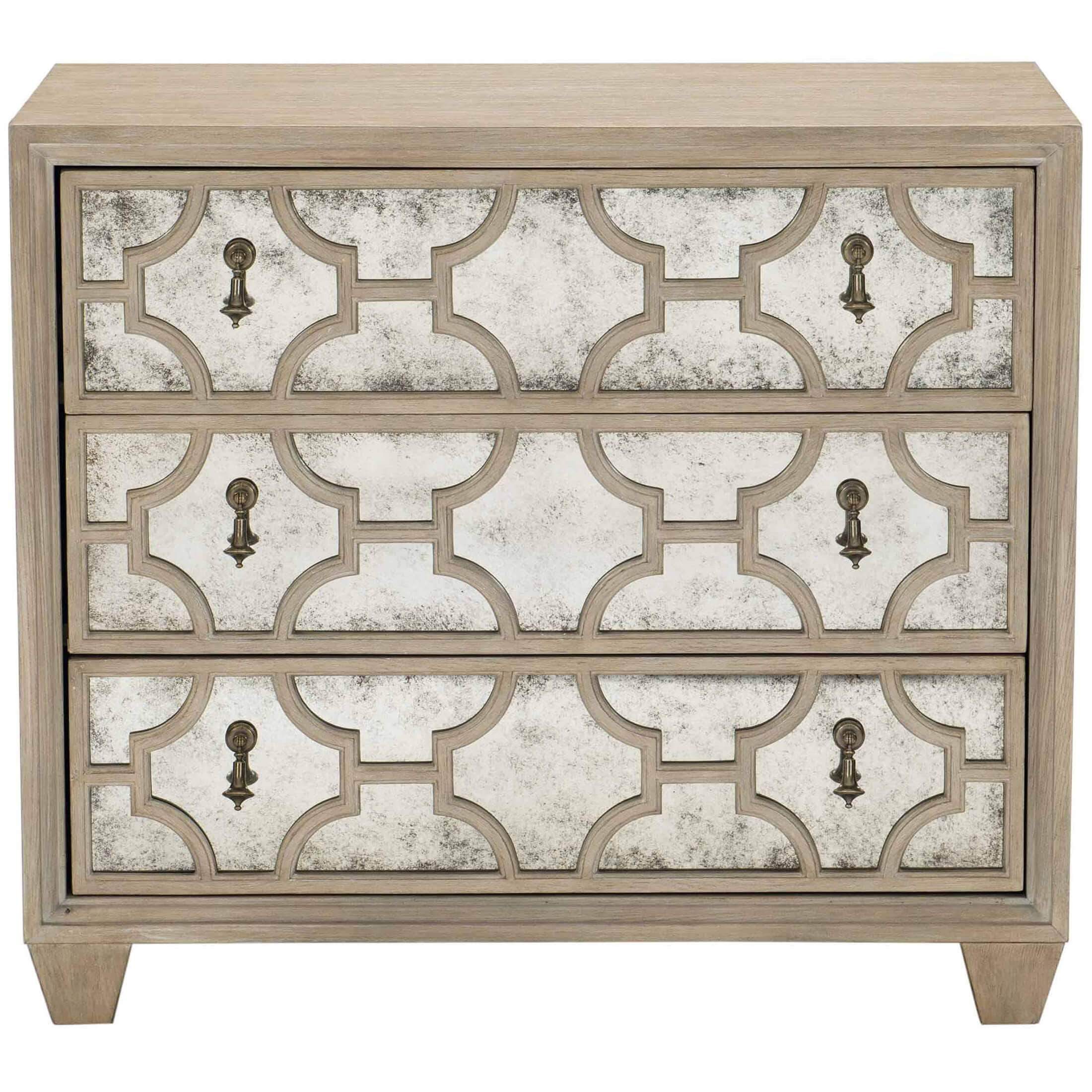 Image of Santa Barbara Antiqued Mirror Nightstand