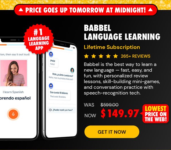 Babbel Language Learning: Lifetime Subscription (All Languages)