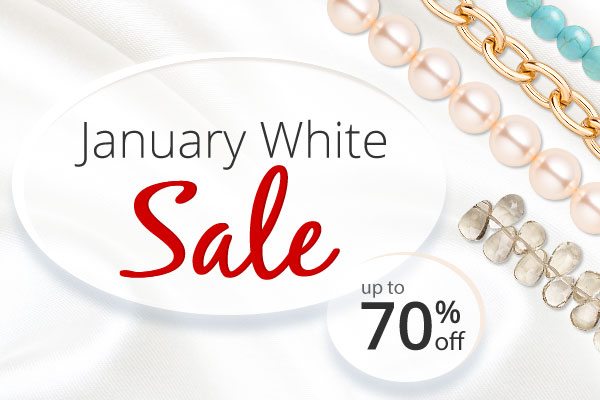 It's the January White Sale with Up to 75% Off!