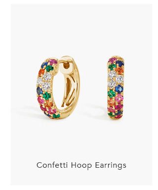 Confetti Hoop Earrings