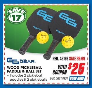 Go Time Gear Wood Pickleball Paddle and Ball Set