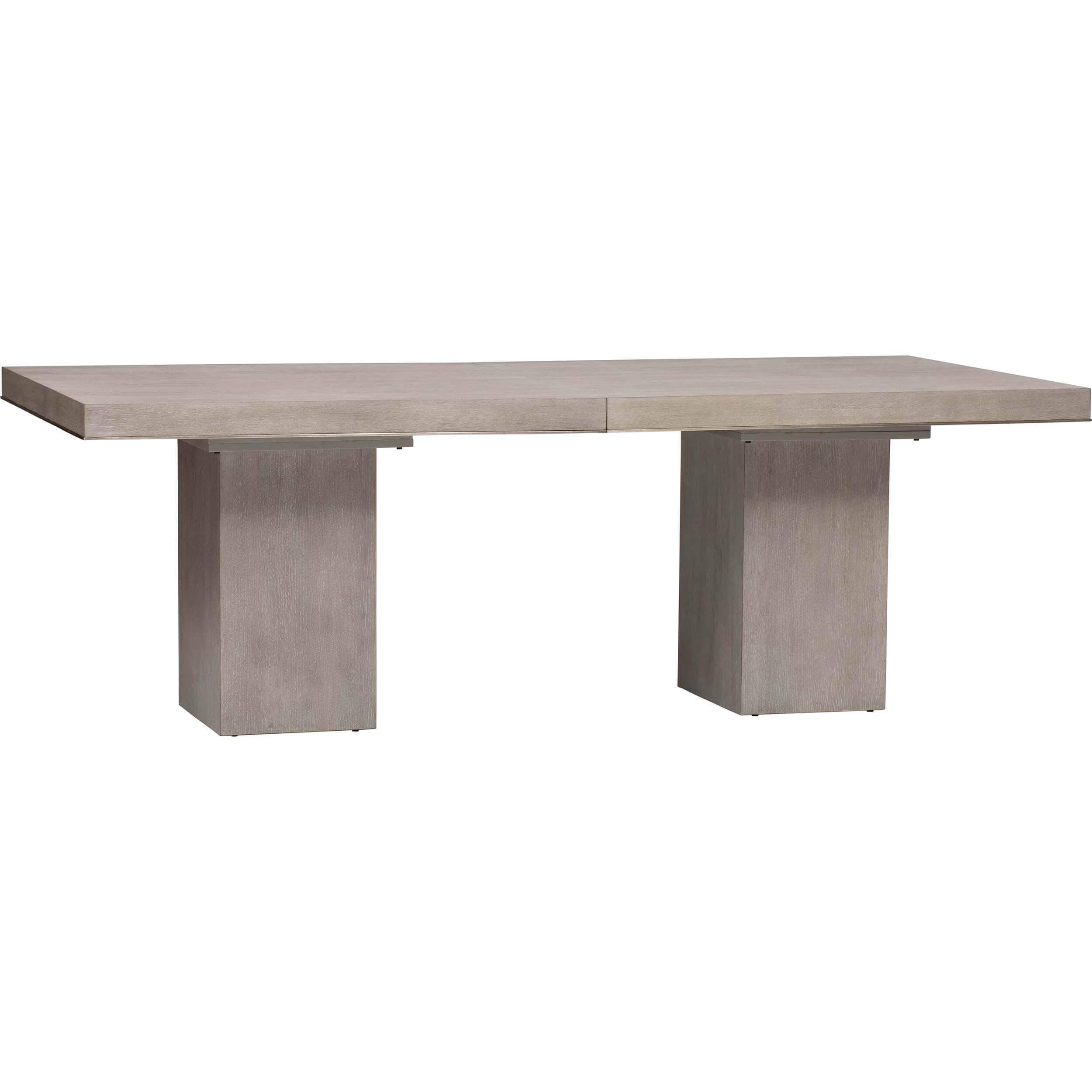 Image of Linea Rectangular Dining Table, Cerused Greige