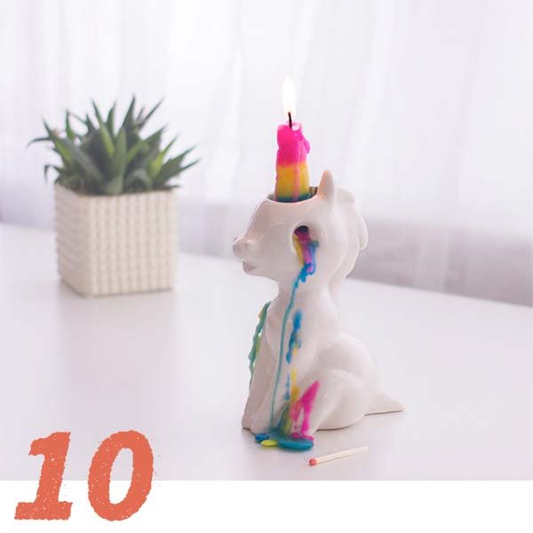 Crying Unicorn Candle