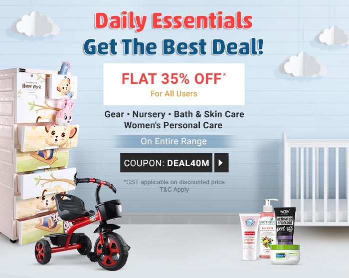 Daily Essentials, Get The Best Deal! Flat 35% OFF* All Users