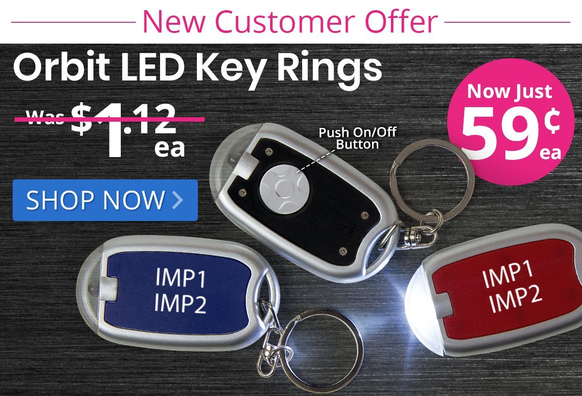 Orbit LED Keychains for only 59¢ each!