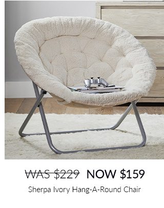 SHERPA IVORY HANG-A-ROUND CHAIR