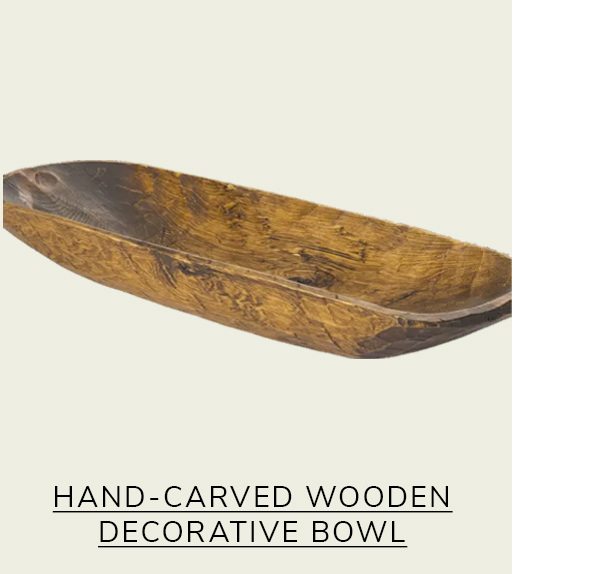 Hand-Carved Wooden Decorative Bowl | SHOP NOW
