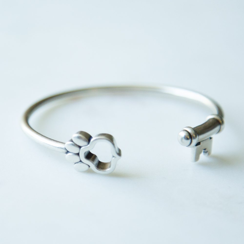 Image of Second Chance Movement™ Set Them Free Sterling Silver Bangle Cuff Bracelet