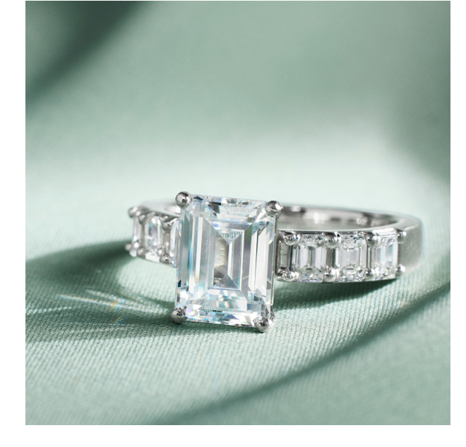 Engagement rings with fancy side stones.