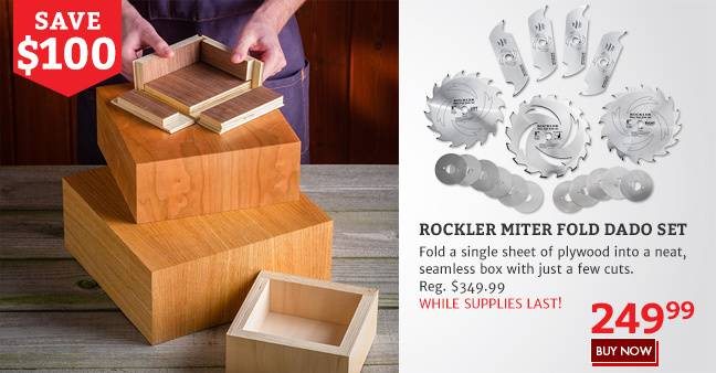 Save $100 on the Rockler Miter Fold Dado Set