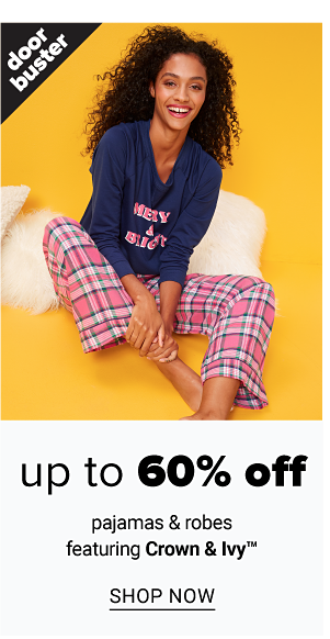 Up to 60% off Pajamas & Robes ft. Crown & Ivy - Shop Now