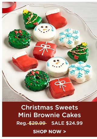 Christmas Sweets Mini Brownie Cakes