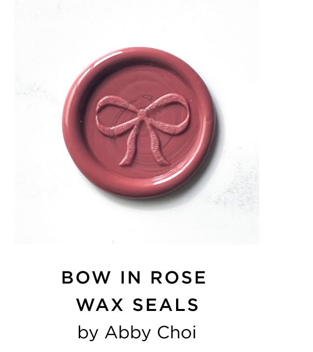 Bow in Rose Wax Seals