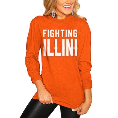 Illinois Fighting Illini Women's Go For It Long Sleeve T-Shirt - Orange