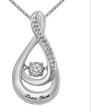 Diamonds in Rhythm® 1/20 Ct tw Teardrop Necklace