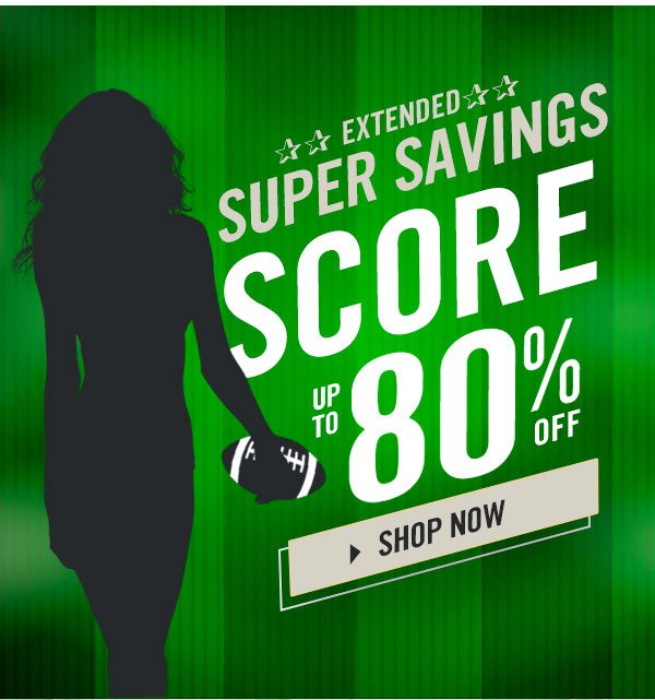 Score Super Savings up to 80% off today! Shop the Sunday clearance collection now!