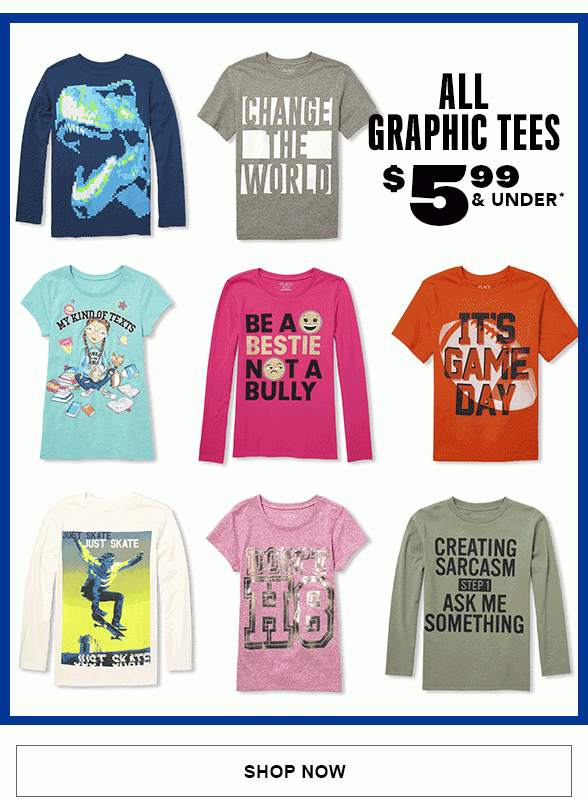 All Graphic Tees $5.99 & Under