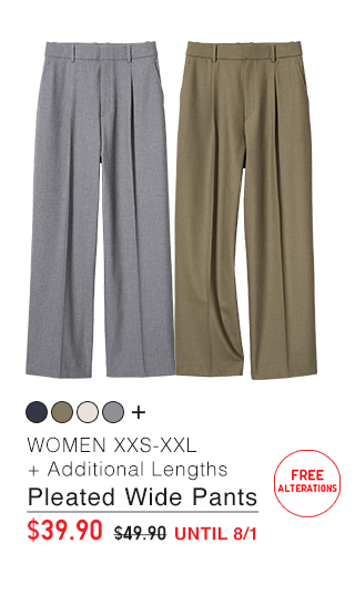 PDP4 - WOMEN PLEATED WIDE PANTS