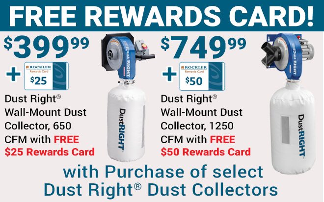 Dust Right 650 or 1250 w/FREE Rewards Card