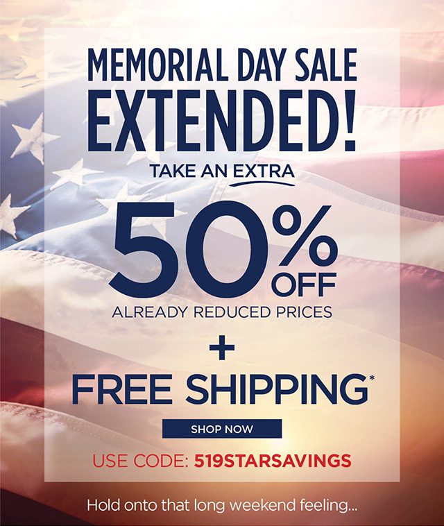 Memorial Day Sale Extended! Code: 519STARSAVINGS