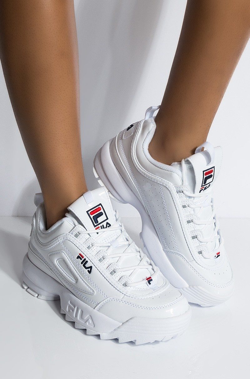 fila-womens-disruptor-ii-premium-sneaker-in-patent-white