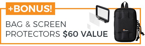 +BONUS! Bag & Screen Protector ($60 Value)