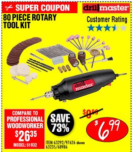 Rotary Tool Kit 80 Pc