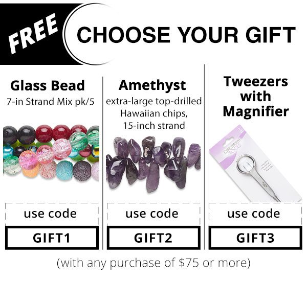 Choose Your Free Gift: Glass Bead, Amethyst, or Tweezers with Magnifier