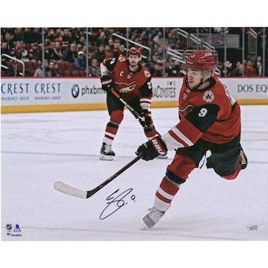 Clayton Keller Arizona Coyotes Fanatics Authentic Autographed 16" x 20" Red Jersey Shooting Photograph
