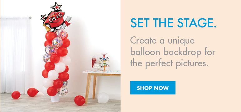 SET THE STAGE. | Create a unique balloon backdrop for the perfect pictures. | SHOP NOW