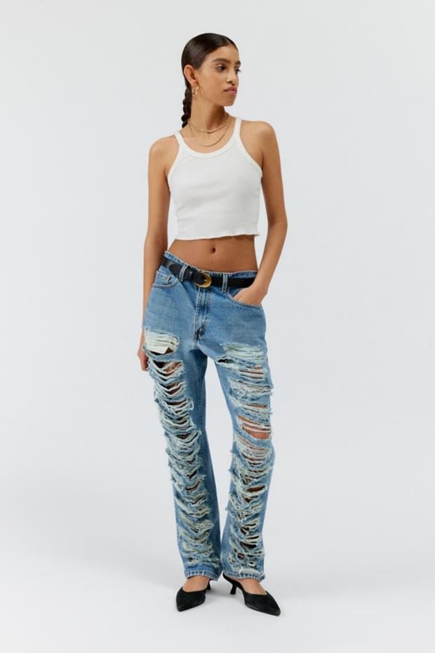 Urban Renewal Remade Destroyed Denim Jean