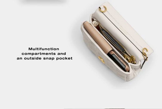 Multifunction compartments and an outside snap pocket