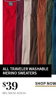 All Traveler Washable Merino Sweaters - $39, Regular $99.50-$109.50 - Shop Now