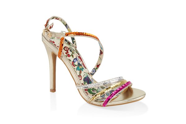 Sequin High Heel Sandals