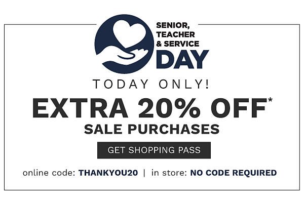 Today Only! Extra 20% off Sale Purchases - Get Shopping Pass