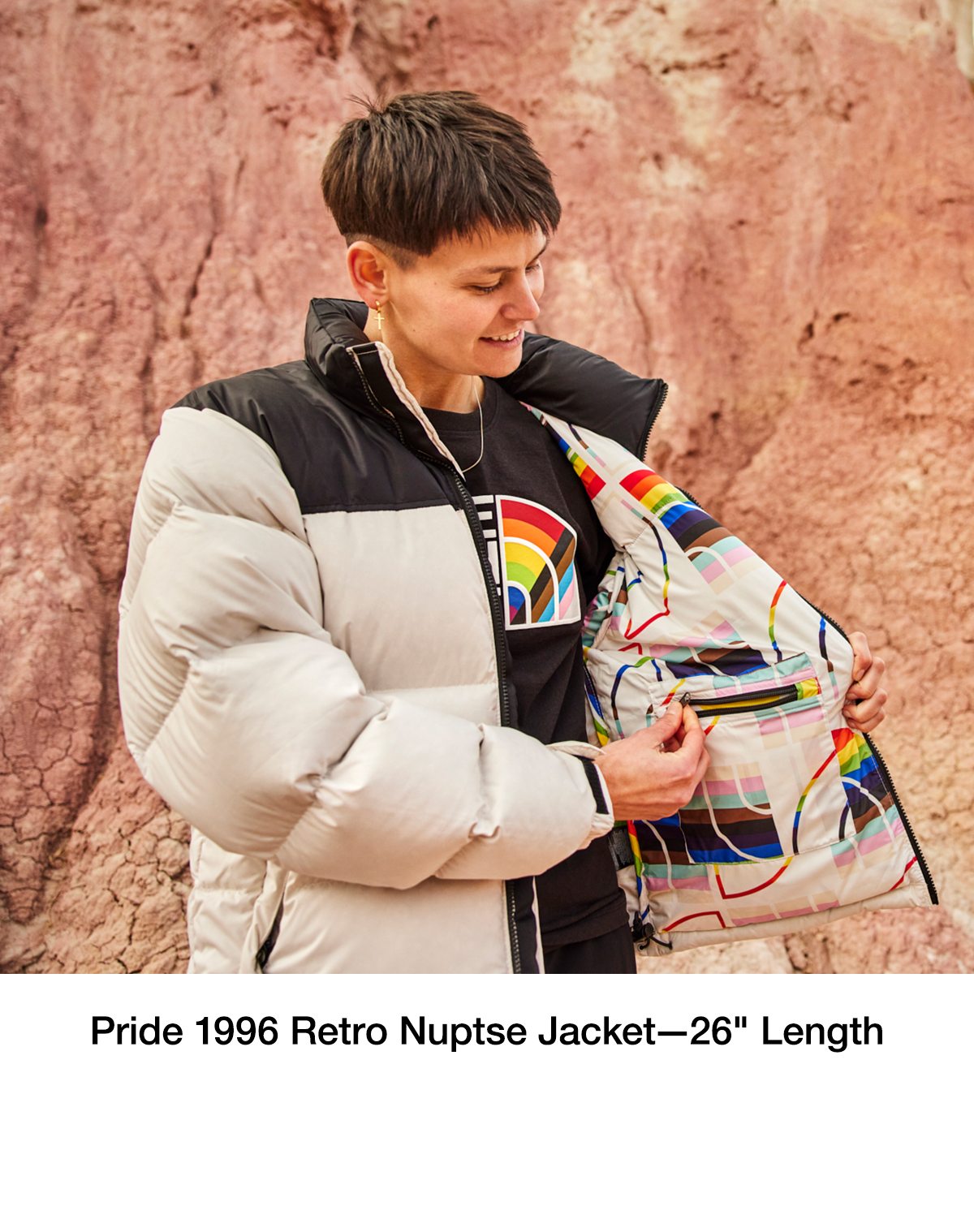 1996 Retro Nuptse Pride Jacket—26 inch Length