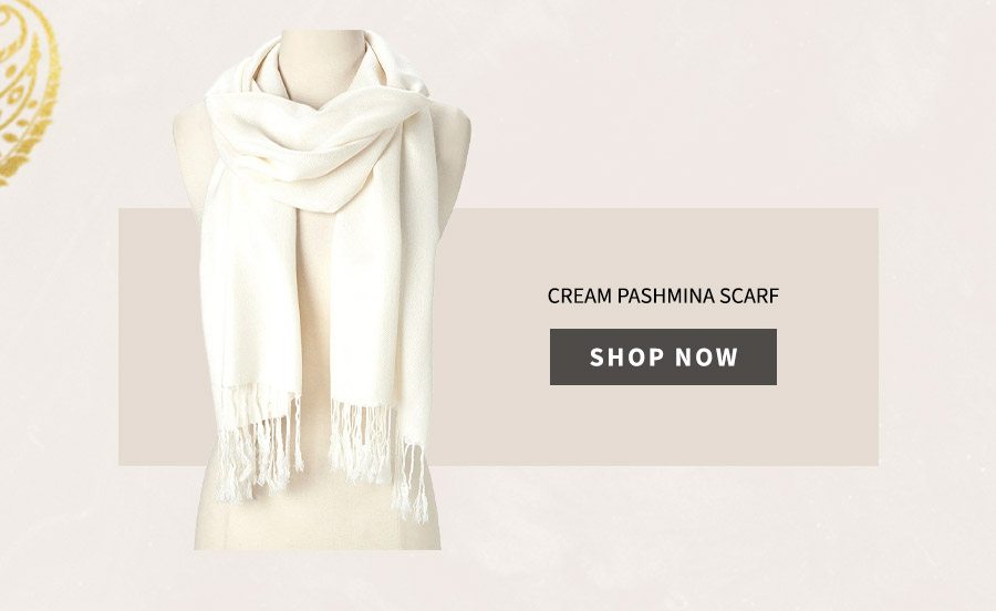 Cream Pashmina Scarf 