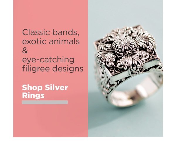 Shop silver rings.