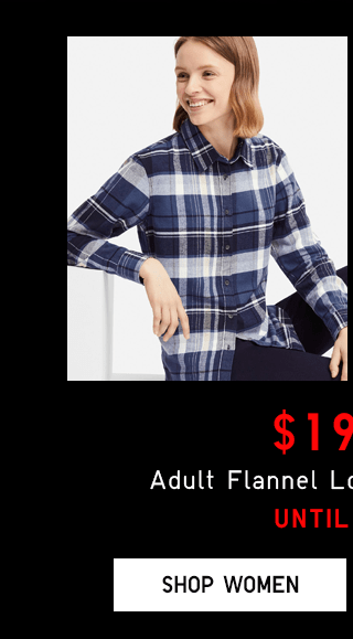 $19.90 ADULT FLANNEL LONG-SLEEVE SHIRT - SHOP WOMEN
